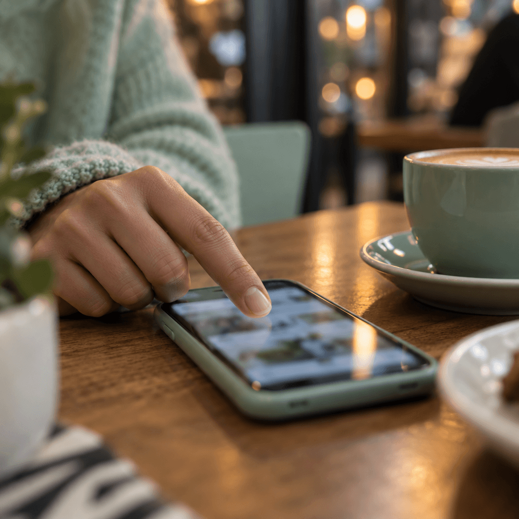 Choosing a time on a phone